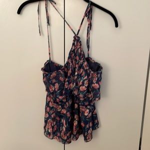 Rebecca Taylor ruffle flowered tank top